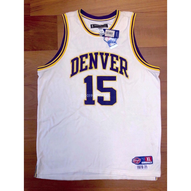 【NBA球衣🏀】NBA #15 Carmelo Anthony 甜瓜 金塊 稀有Reebok D’Funkd毛巾布XL