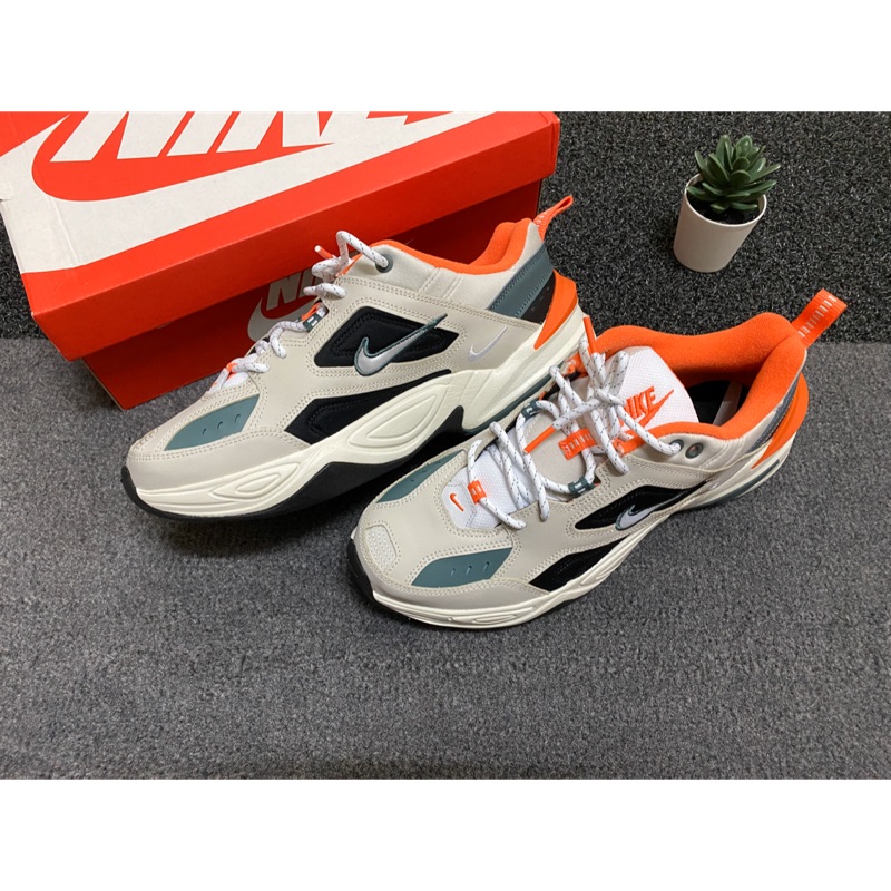 nike m2k tekno light bone turf orange