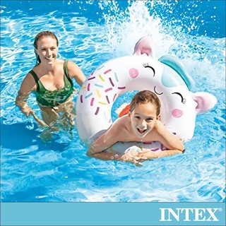 【INTEX】可愛動物造型泳圈-美洲駱駝/樹懶/貓咪(3款可選) 適用8歲以上 15130531/2/3(59266)