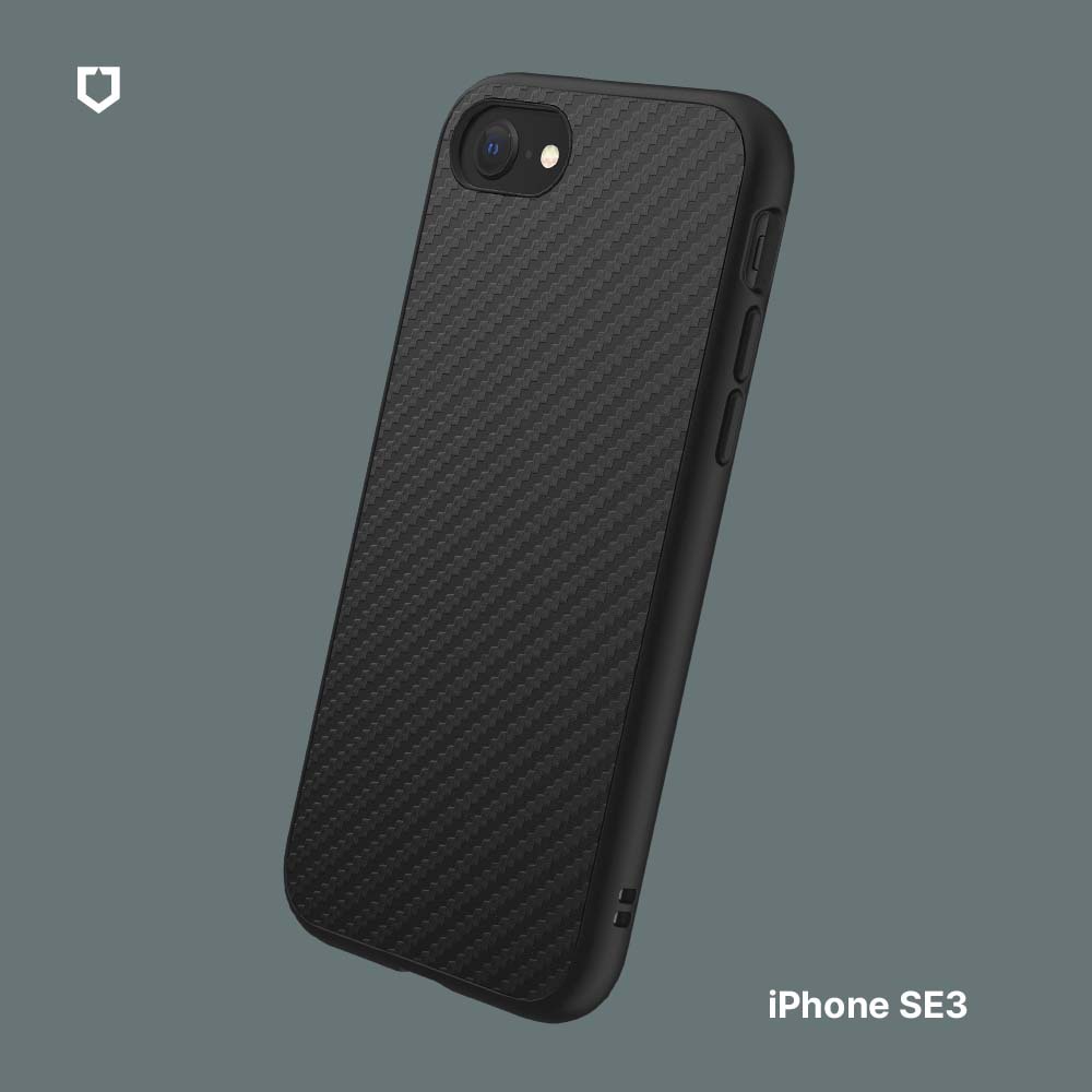 犀牛盾 適用iPhone SE(第3代) SolidSuit碳纖維紋路防摔背蓋手機殼