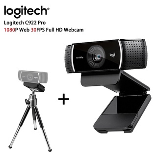 羅技 Logitech C922 Pro 1080P 30FPS 全高清網絡攝像頭內置麥克風, 帶三腳架, 用於直播錄製