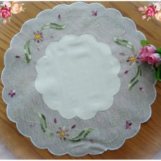 妮可之家~羅曼蒂大圓墊(38公分圓)~另有#桌墊#餐墊#門簾#桌旗#花瓶墊#餐桌巾#桌布#客廳桌巾#櫥櫃巾#小茶几桌巾