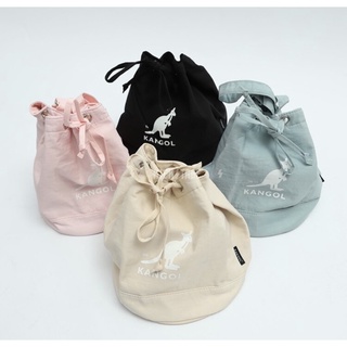 KANGOL 英國袋鼠尼龍斜背手提水桶包(6025301820)