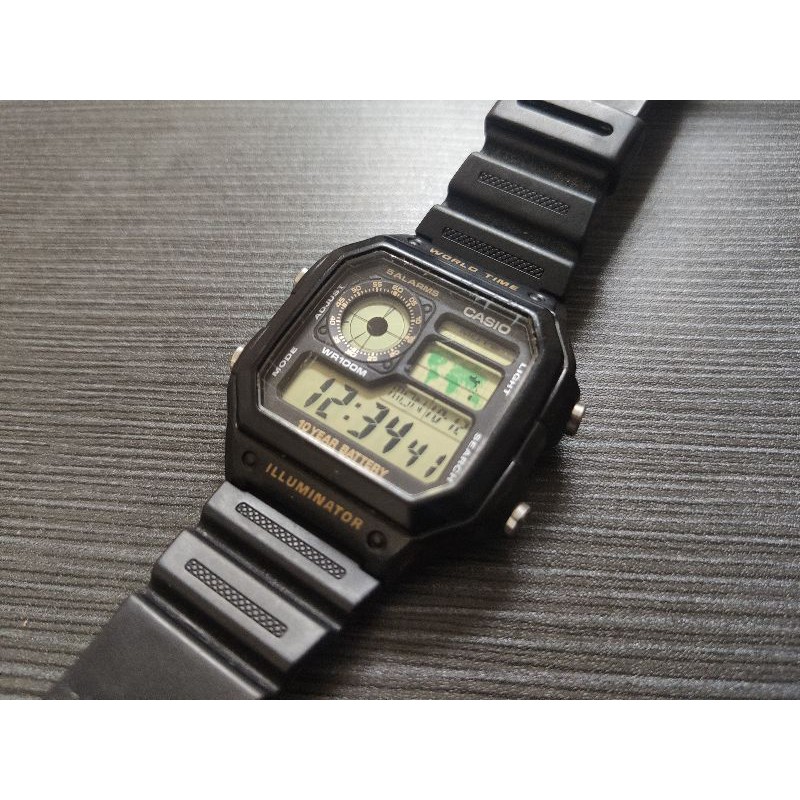 【二手】CASIO 卡西歐 電子手錶 AE-1200WH-1B