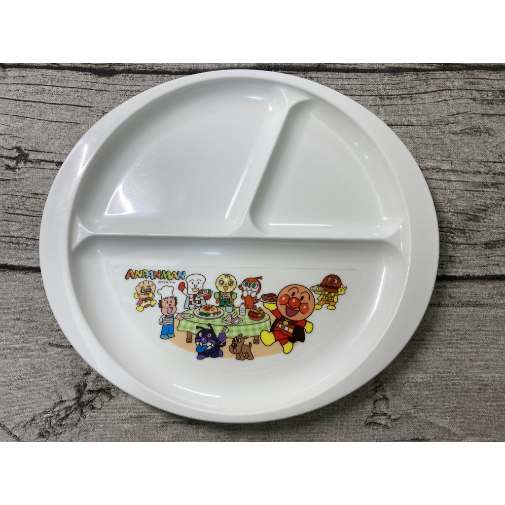 『現貨』日本 正版 麵包超人 限量 餐盤 分隔  細菌人白色 三格 分類 盤子 兒童