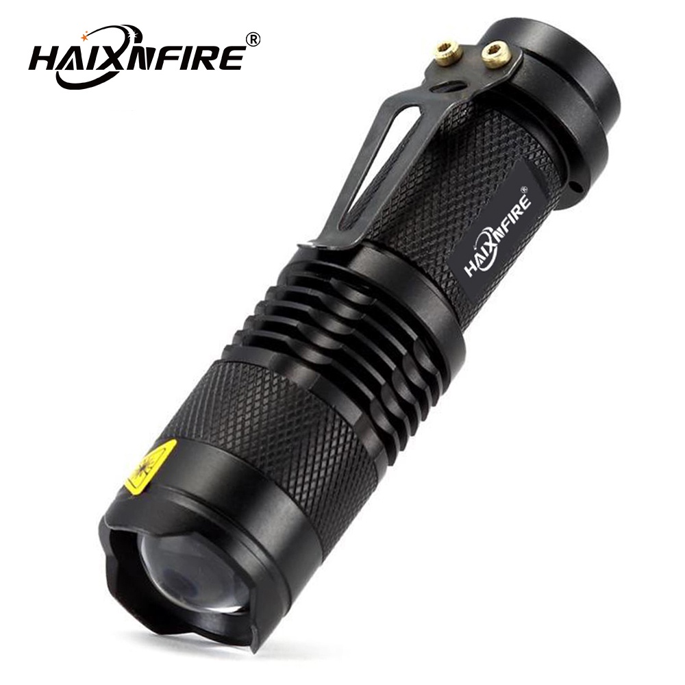 Haixnflre SK68 強光手電筒 迷你LED手電筒 家用 戶外 騎行 可調焦聚光燈