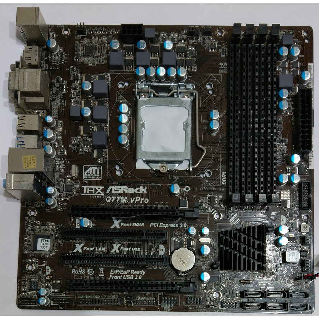 華擎 ASRock 主機板 Q77M vPro (Intel 1155 二代/三代)