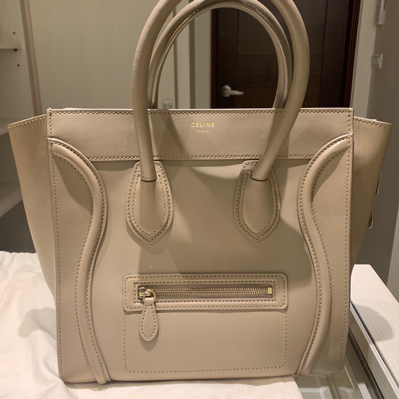 Celine mini luggage 奶茶色囧臉包（大）