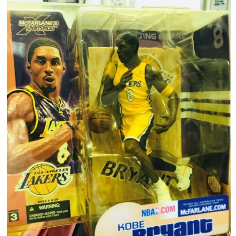 Nba 麥法蘭3代kobe Bryant Mcfarlane 湖人小飛俠科比曼巴變體版紫衣黃衣 蝦皮購物