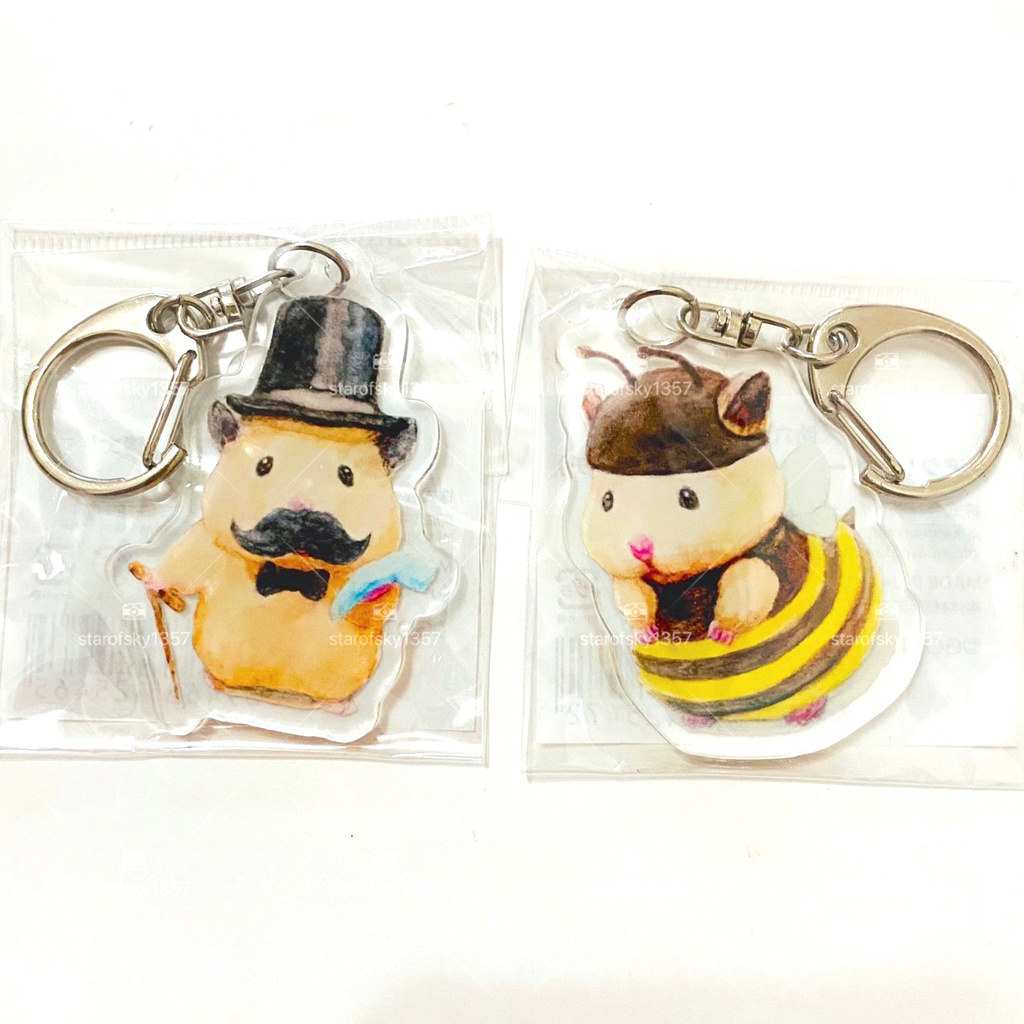 助六的日常 吊飾 紳士 小蜜蜂 日本 限定 全新 未拆封 日本 倉鼠 助六的日常 助六の日常 壓克力 造型 鑰匙圈