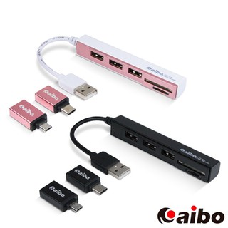 ☆YoYo 3C ☆OTG多功能讀卡機+HUB集線器702(Type-C/Micro USB/USB2.0