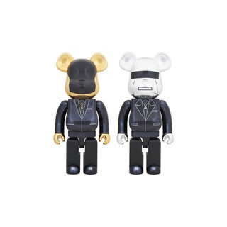 Bearbrick BE@RBRICK 1000% DAFT PUNK 二代 2018電鍍 傻瓜龐克