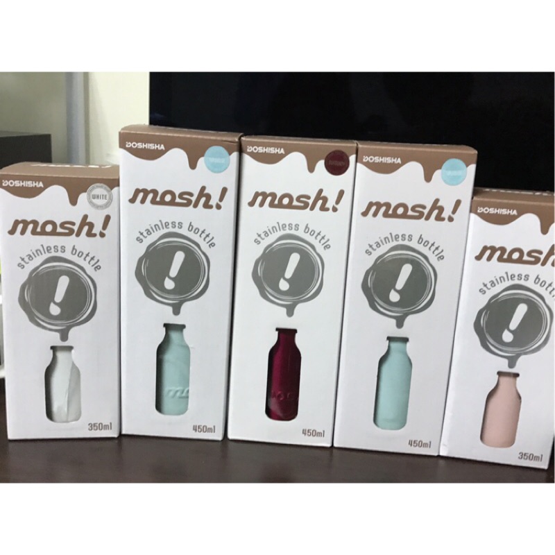 《小特日貨》部分現貨-mosh!牛奶瓶造型不鏽鋼保溫杯 保溫瓶 350ml 450ml