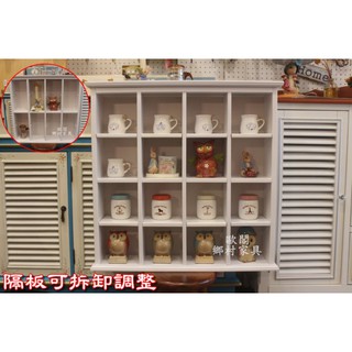＊歐閣鄉村傢俱傢飾＊桃花心木壁櫃 馬克杯架 咖啡杯盤架 CD架 壁櫃 公仔壁架 咖啡杯架 杯架