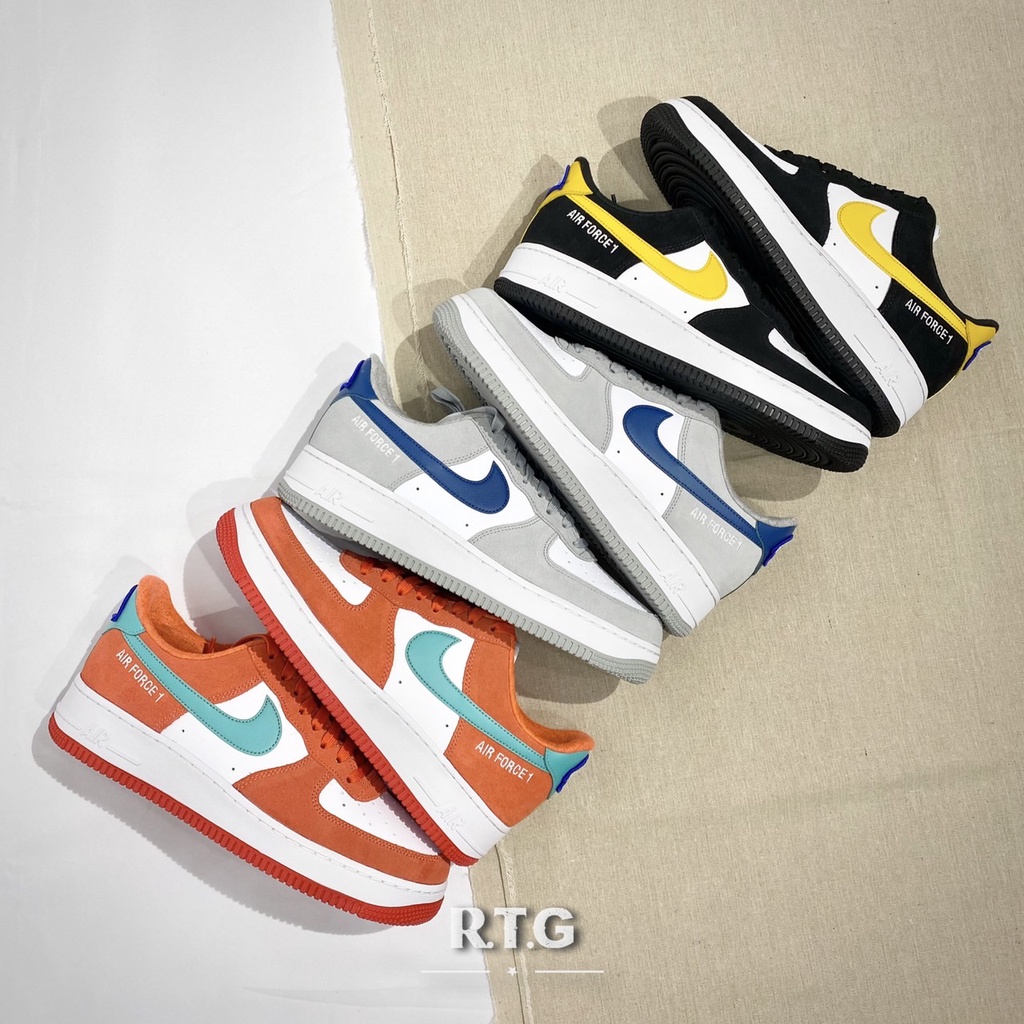 Rtg Nike Air Force 1 07 Lv8 麂皮拼接撞色刺繡俱樂部休閒男dh7568 001 蝦皮購物