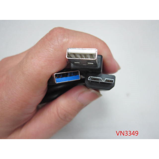 【全冠】USB 3.0線 Y型 Y-cable 2公+ 3.0 MICRO USB 一分二 60CM (VN3349)