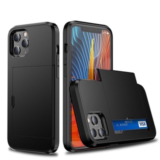 Iphone 11 Pro Max X XR XS Max 6 7 8 SE2 滑蓋插卡 防摔二合一手機殼 錢包保護套