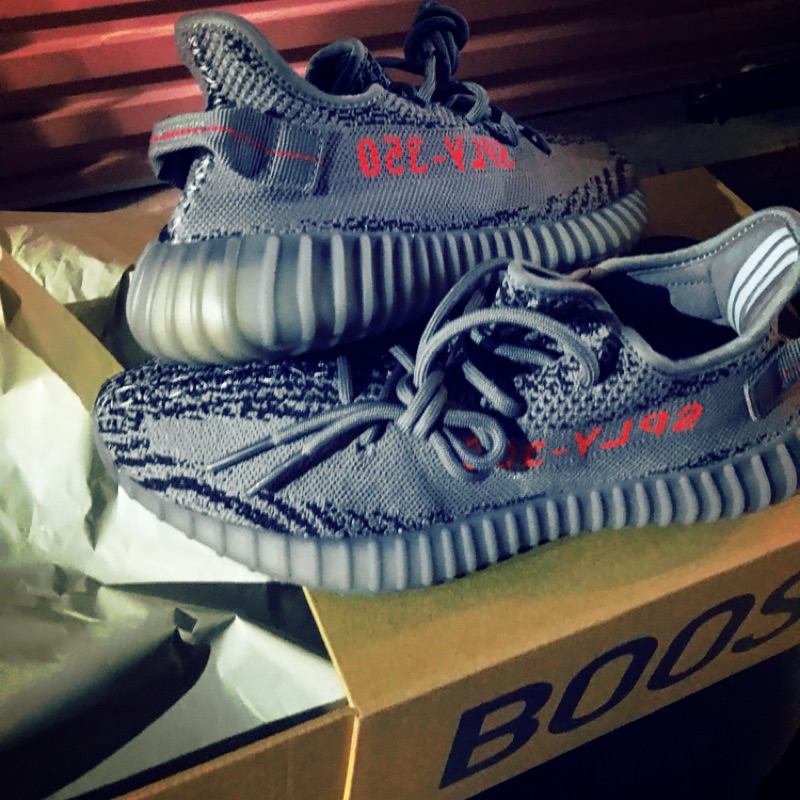 YEEZY BOOST 350 V2 灰橘 2.0 （us9)