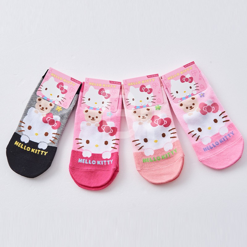 三麗鷗 Sanrio 凱蒂貓HELLO KITTY直版襪 襪子 童襪 寶貝襪KT-A611-1  【ONEDER旺達】