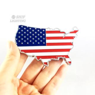 1 x 金屬美國美國美國國旗標誌裝飾徽章徽章貼紙貼花美國