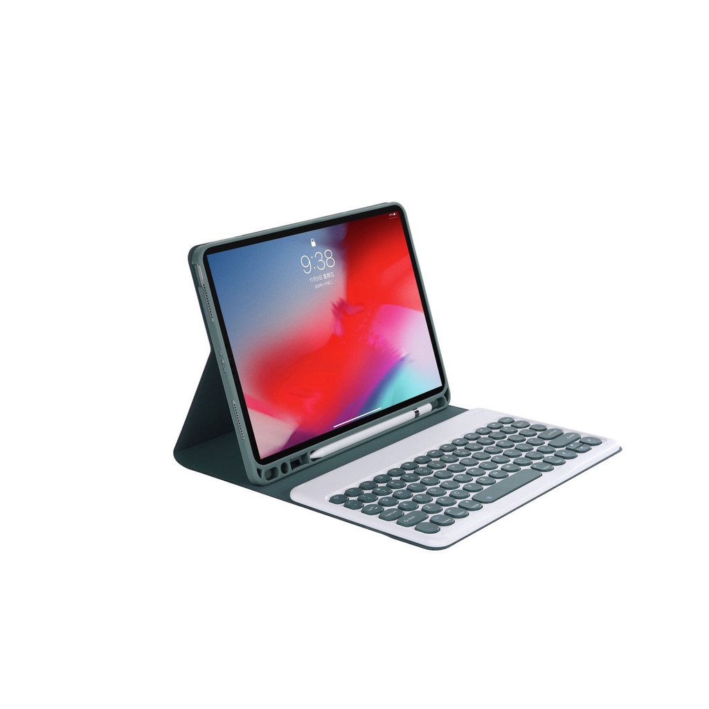 {l3w6irdexe}新款iPad 11寸2018/2020/2021圓鍵盤藍牙鍵盤可拆分iPad 11