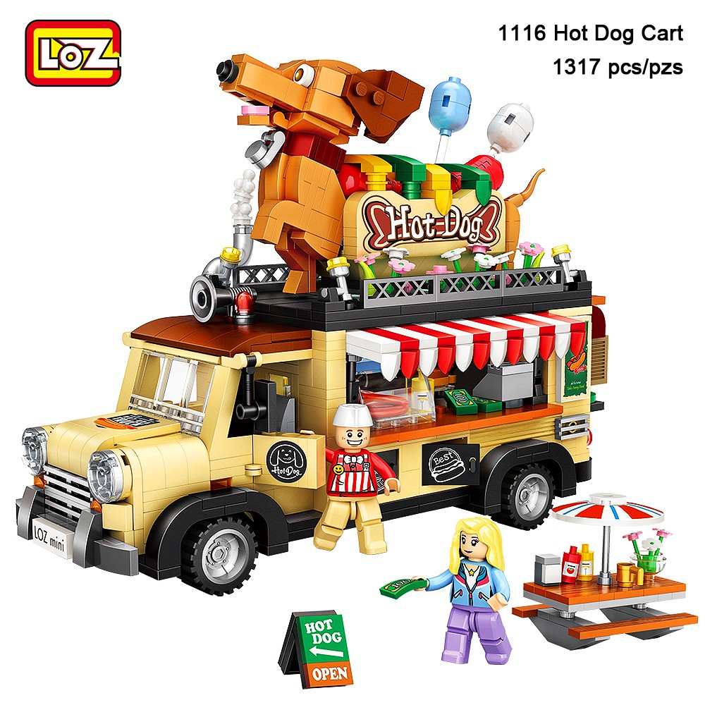 有現貨 LOZ mini 積木 NO.1116 熱狗車 Hot Dog Cart 1317片裝 盒裝(全新/正版)