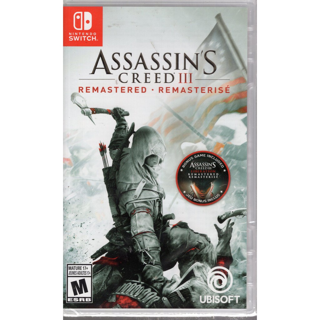 Switch遊戲NS 刺客教條 3 重製版 Assassin's Creed III 中文版