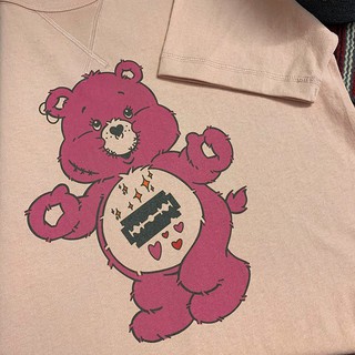 竹北 Goofing-off |美式 復古 90s vintage 惡搞 care bears 藕粉 重磅 純棉短袖T