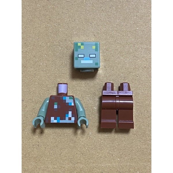 LEGO 樂高 人偶 溺水殭屍人 創世神 Minecraft 21164 21178