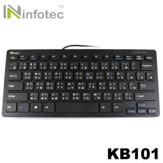 【3CTOWN】含稅開發票 infotec INF-KB101 KB101 超薄型迷你巧克力鍵盤 78key