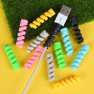 1 件繞線器夾矽膠充電器電纜保護器用於電纜充電 USB 電纜整理器用於鼠標耳機