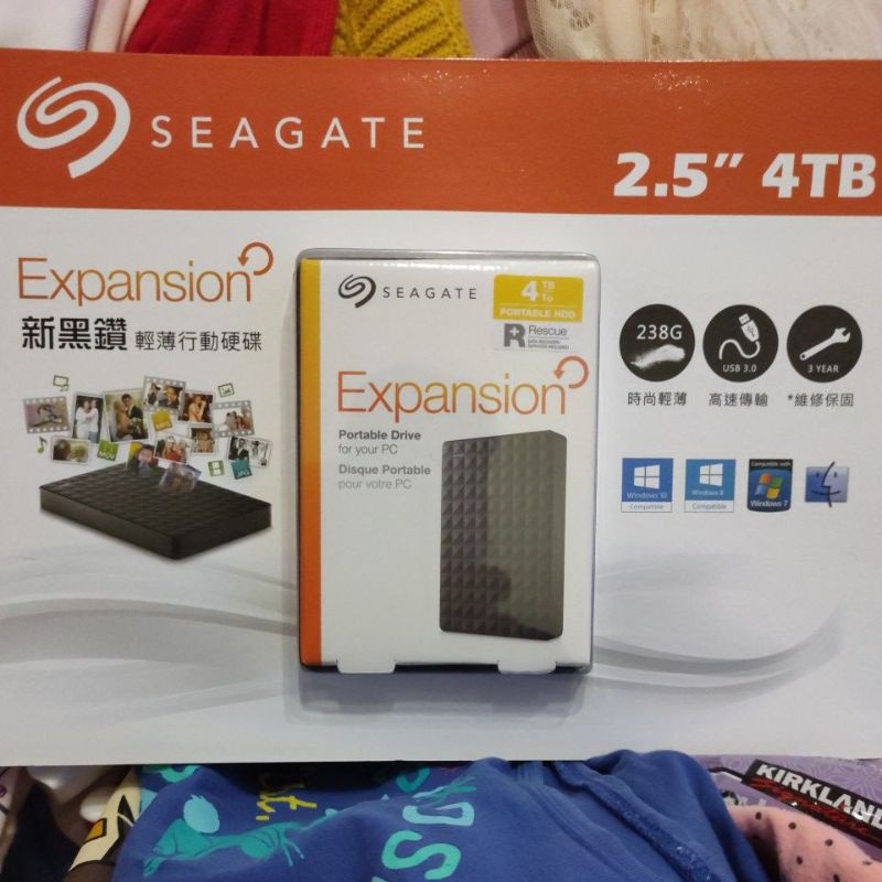 seagate 2.5吋4T隨身碟