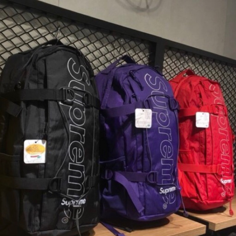 Supreme 45th backpack 黑 紅 紫 現貨 現發