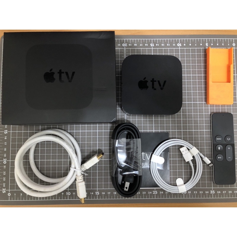 apple tv 4 原廠線全新  送PX編織HDMI線+3DP遙控器保護殼(a1625) 內有測試影片