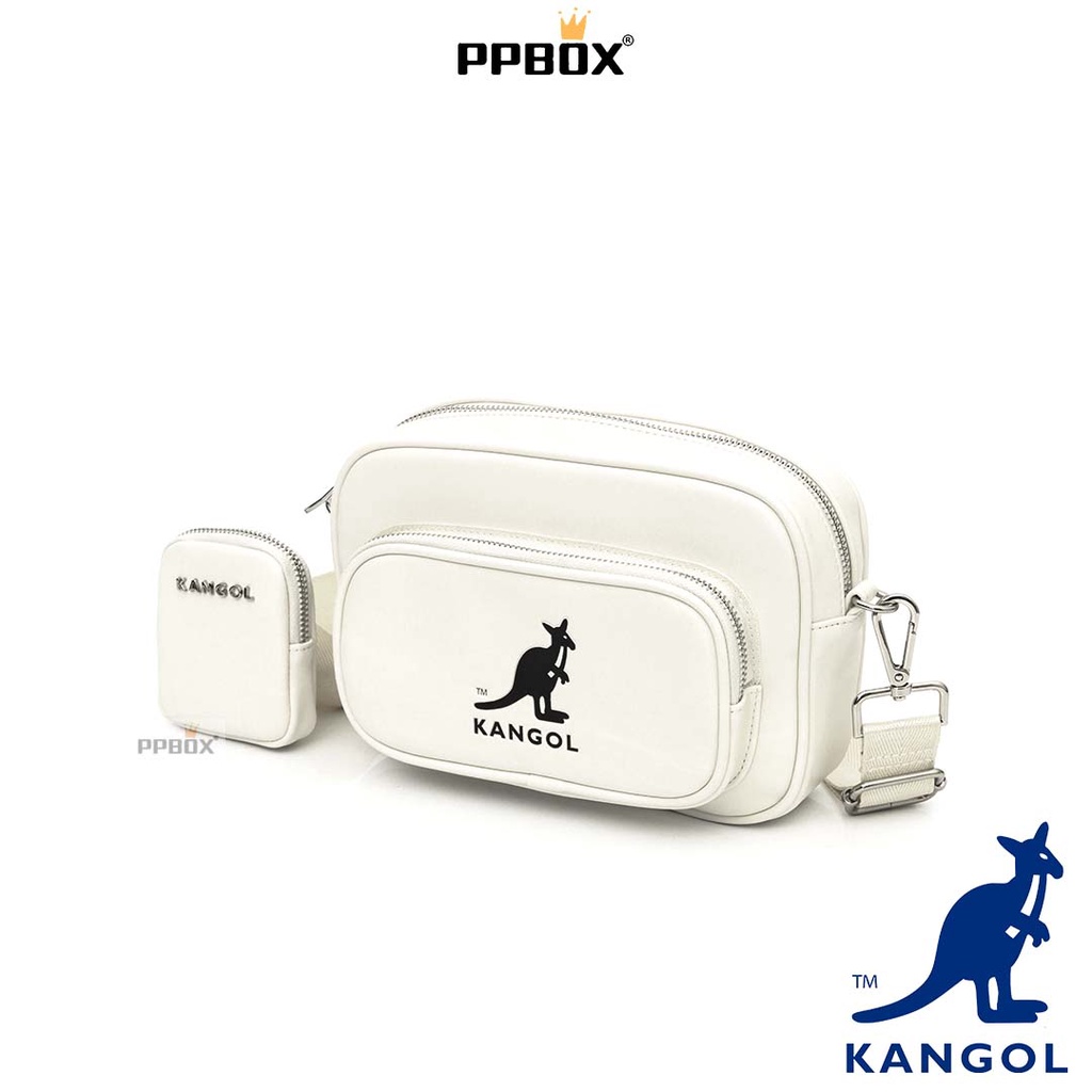 KANGOL 袋鼠 皮料 子母包 相機包【62251716】零錢包 側背包 肩背包 包包 精品 方包 iPhone 收納