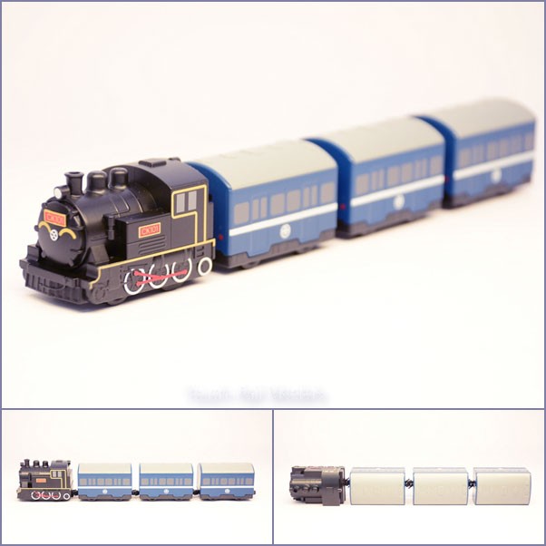 台鐵蒸汽火車 CK101 普通列車 鐵支路4節迴力小列車 迴力車 火車玩具 壓克力盒裝 QV062T1 TR台灣鐵道