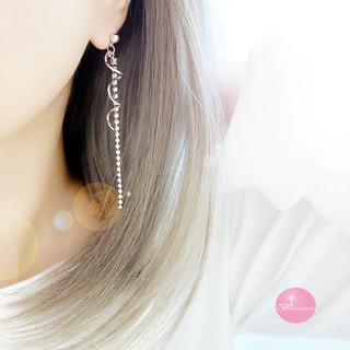 韓國 浪漫排鑽曲線 耳環 針式 夾式 台灣現貨【Bonjouracc】