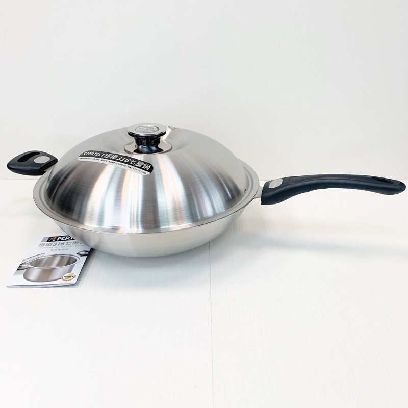 【PERFECT理想】IH爐可用 極緻316七層不銹鋼炒鍋33cm 36cm 40cm 42cm
