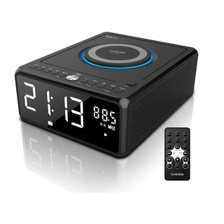 美國BoomBox CD藍芽可充電播放器 附遙控器 雙鬧鐘收音機 QI 無線充電器 藍牙數位 FM 多功能鬧鐘CD播放器