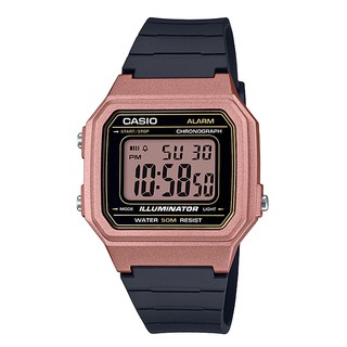 CASIO 簡約復古 方形數字大型液晶錶面 W-217HM-5A