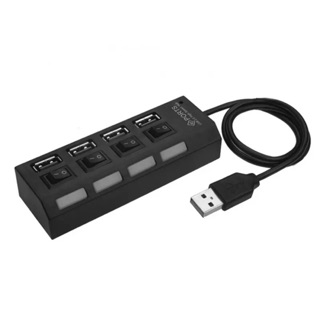 Usb1拖4集線器USB 2.0 帶獨立開關HUB 分線器