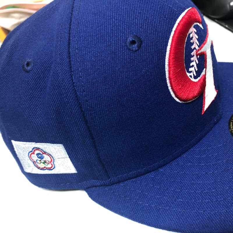 全新NEW ERA白標中華隊全刺繡奧運經典賽12強紀念帽（7 1/4）