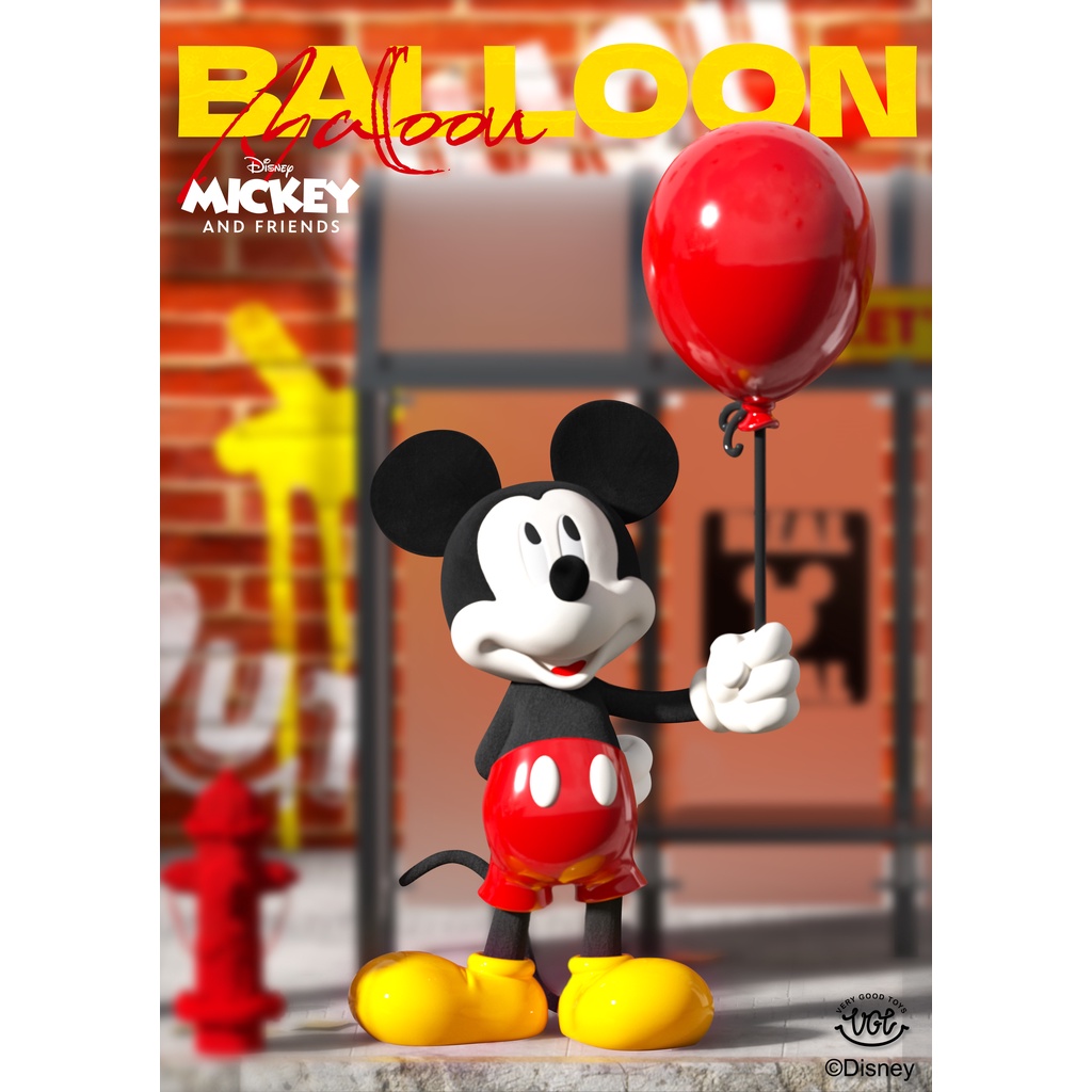 【撒旦玩具 SatanToys】預購 VGT Toys 【迪士尼授權】氣球米奇 原色米奇老鼠 銀色Mickey 潮玩擺件