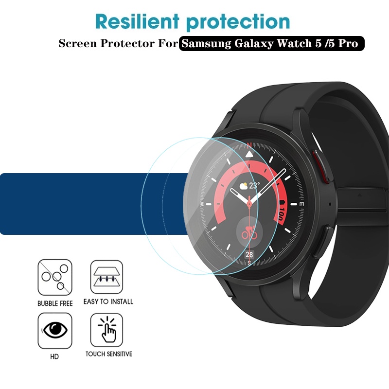 適用於 三星 Galaxy Watch 5 40mm 44mm Watch5 pro 45mm 鋼化玻璃屏幕保護膜