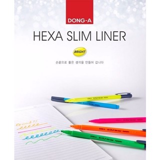 DONG-A HEXA SLIM LINER 閃亮 螢光筆 學生 考試 高分 禮物 筆記 艷麗 考試 國考 學測 高考