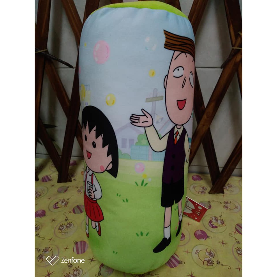 櫻桃小丸子 小丸子枕頭 圓筒枕~小丸子圓筒枕~花輪~小玉 櫻桃小丸子抱枕 小丸子靠枕 小丸子抱枕 卡通娃娃 生日禮物