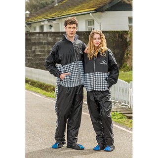 Racing style 千鳥格Houndstooth 英倫運動風雨衣