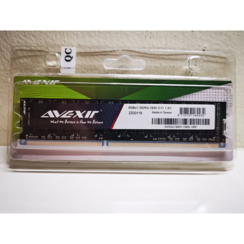 宇帷 AVEXIR AVD3U16001108G-1BW DDR3 1600 1.5V