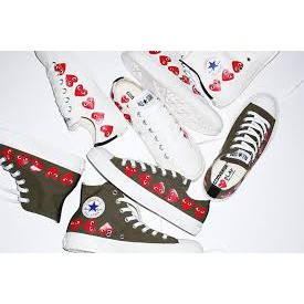 converse x comme des garcons multiple hearts