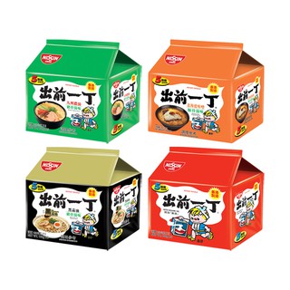 【蝦皮特選】日清 Nissin 出前一丁 經典款速食麵 九州濃湯豬骨/北海道味噌豚骨/麻油/黑蒜油豬骨 5包x袋